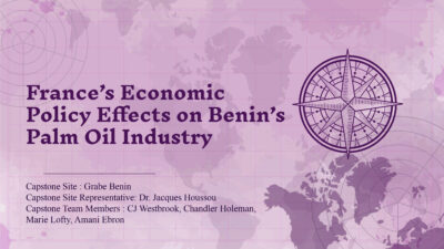 Capstone Presentation Houssou Economic Policy Effects on Francophone Countries in West Africa