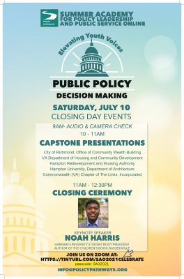 Policy Pathways Summer Academy Online 2021 Closing Day Poster